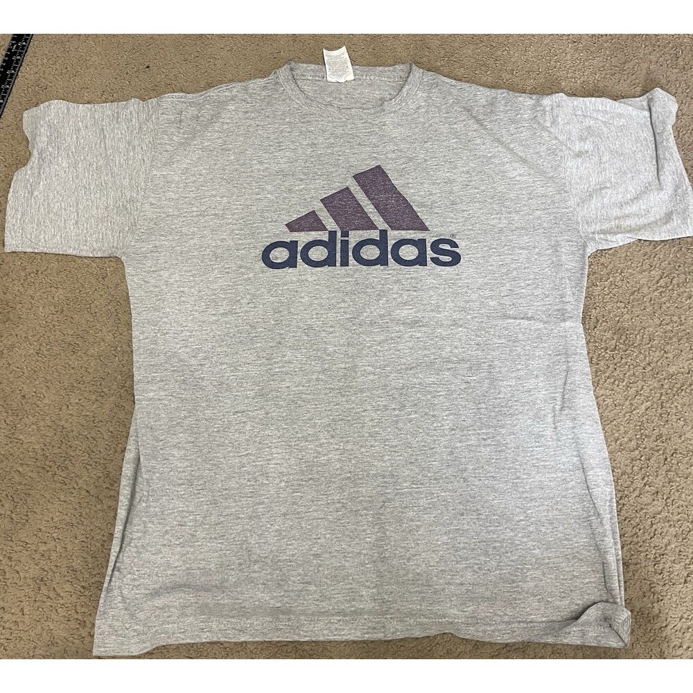 Vintage Gray Adidas Large Shirt Soccer